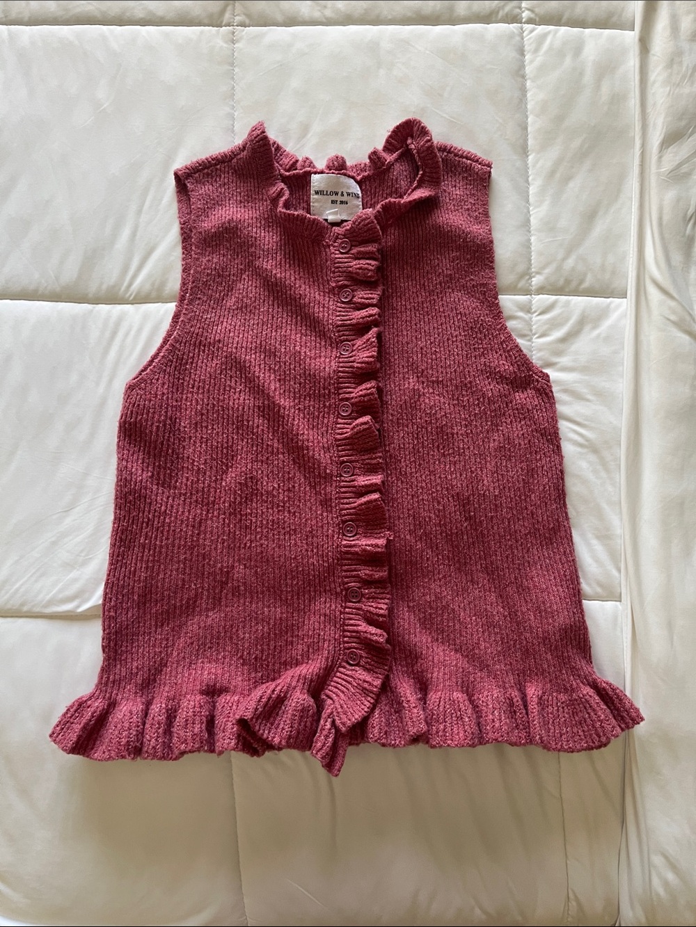 Ruffle sweater tank